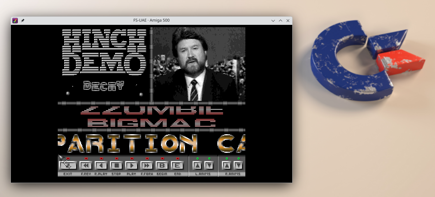 Decay's Derryn Hinch demo for the Amiga playing
